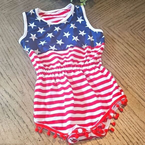 Other - Patriotic Stars and Stripes Romper 3T